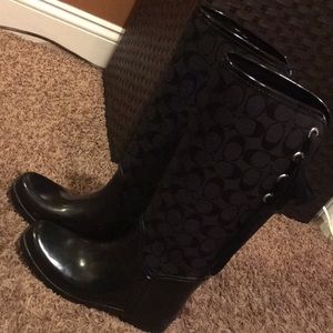 ‼️FIRM PRICE‼️- Authentic Coach Rain Boot Lace Up